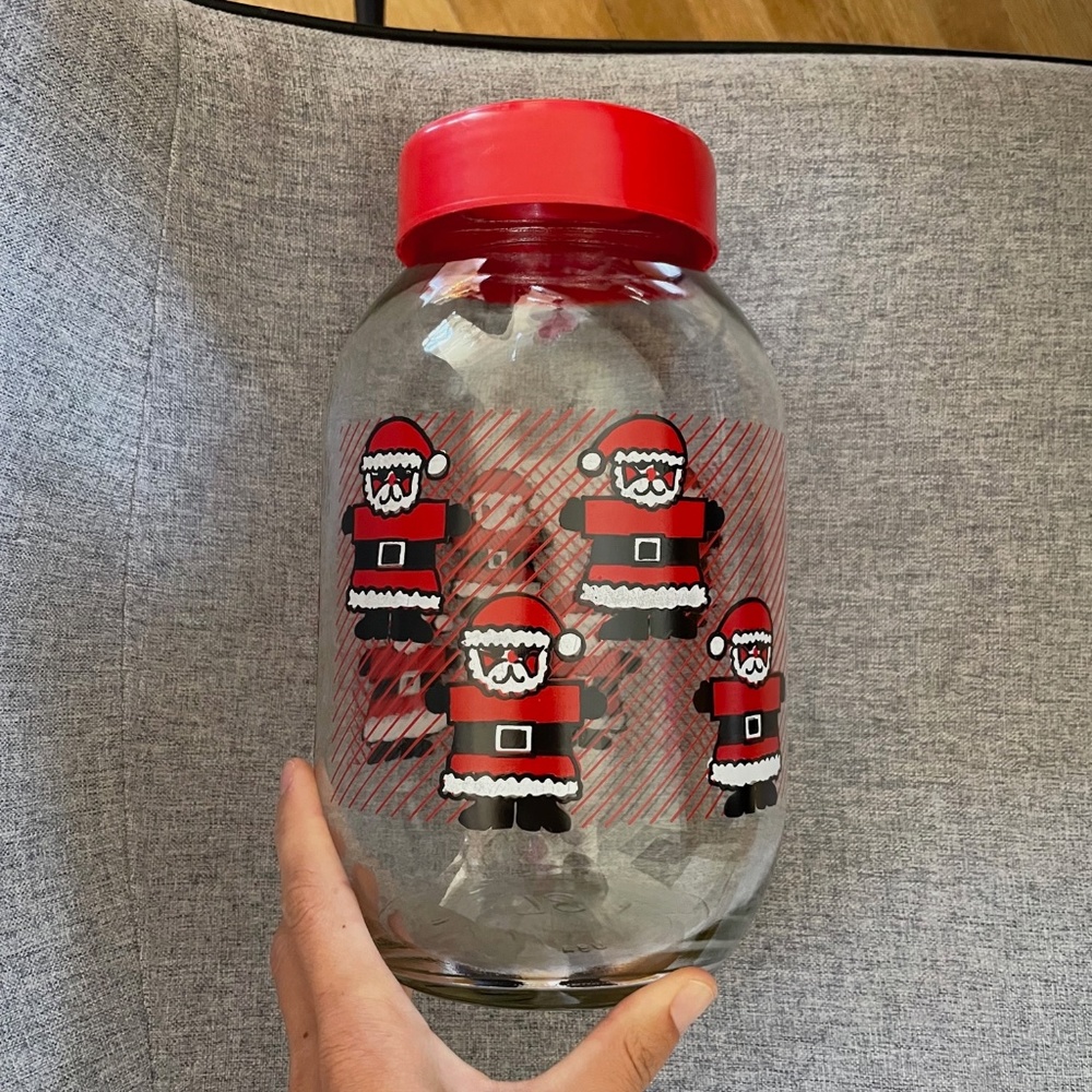Carlton Glass Large Christmas Jar